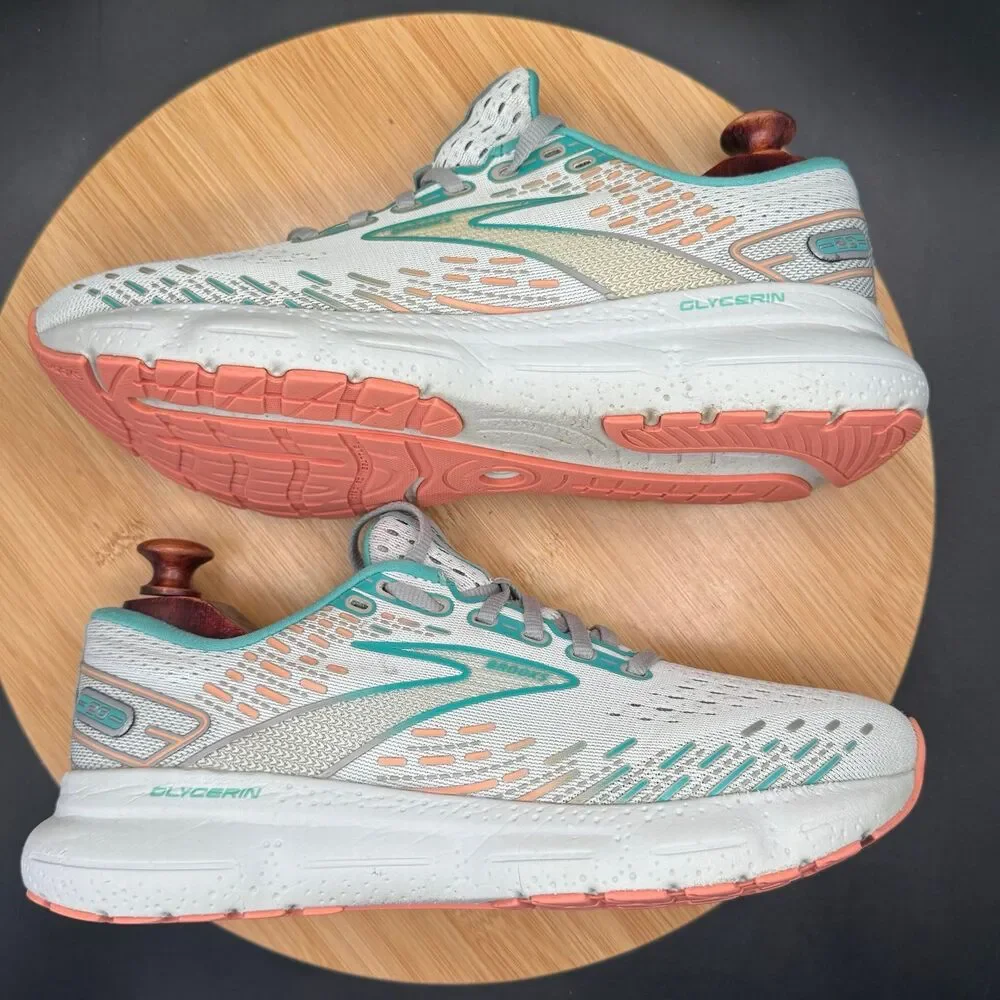 BROOKS Glycerin 20 Oyster/Latigo Bay/Coral Women’s Sz 8.5 (B)